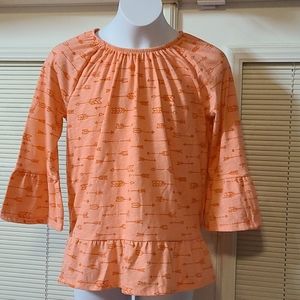 ## SO girls peach colored long sleeved shirt